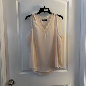 Elegant Blush/Creamy Lace Trim Women's cami Top by Romantic Hut sz M